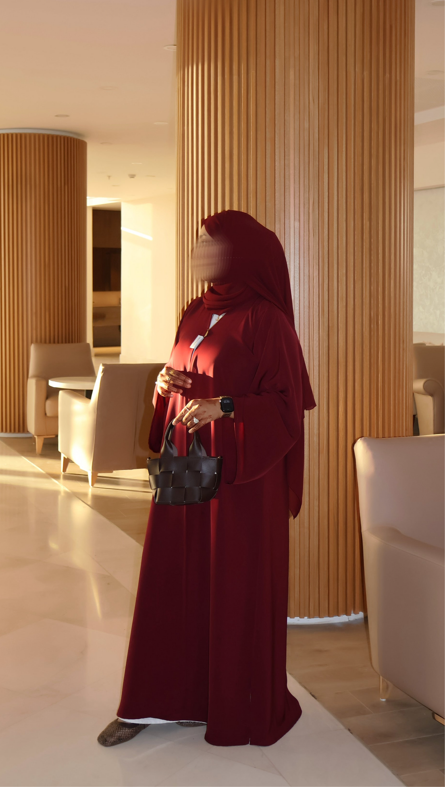 Burgundy Essential Abaya