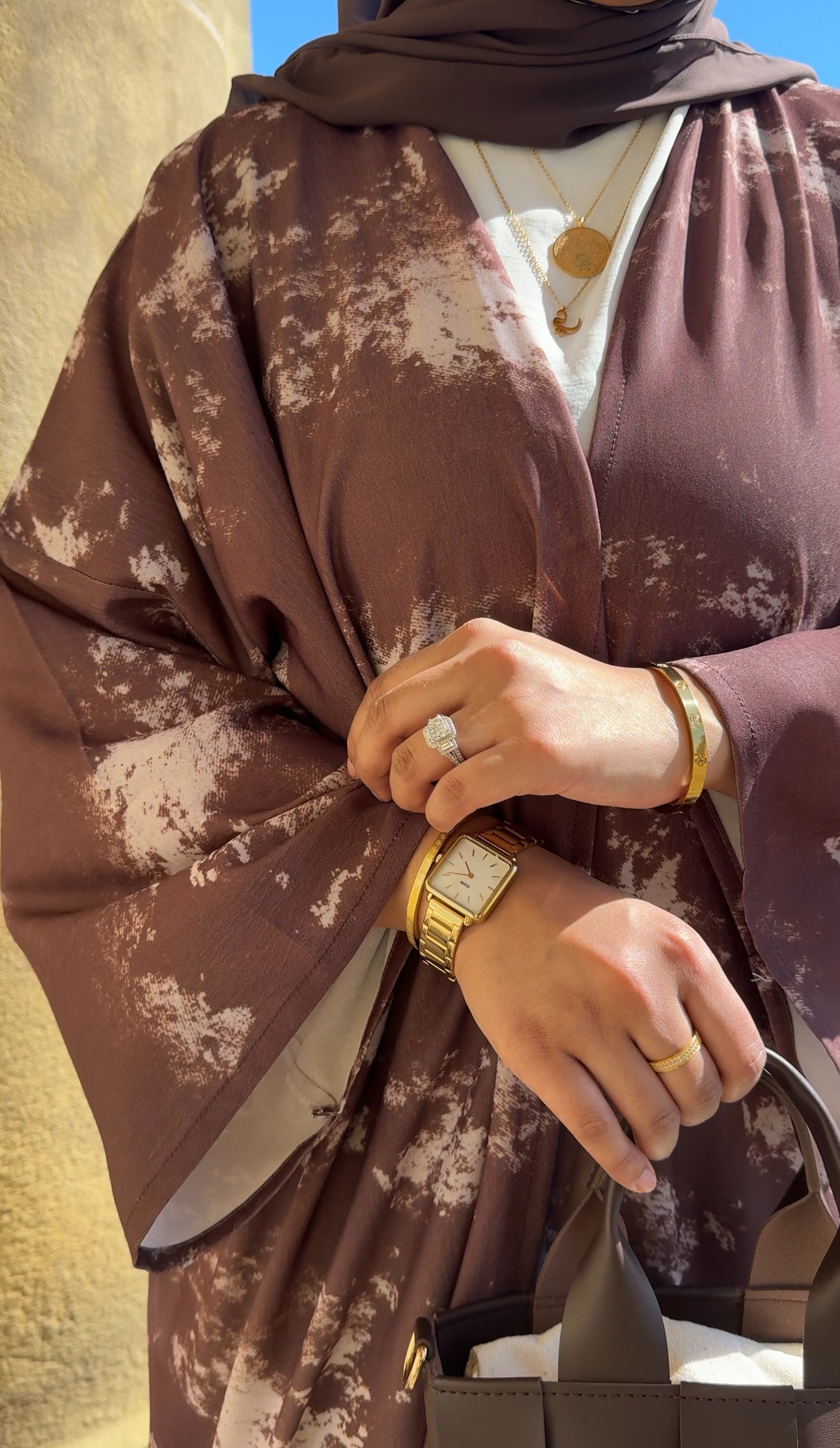 Marble Print Brown