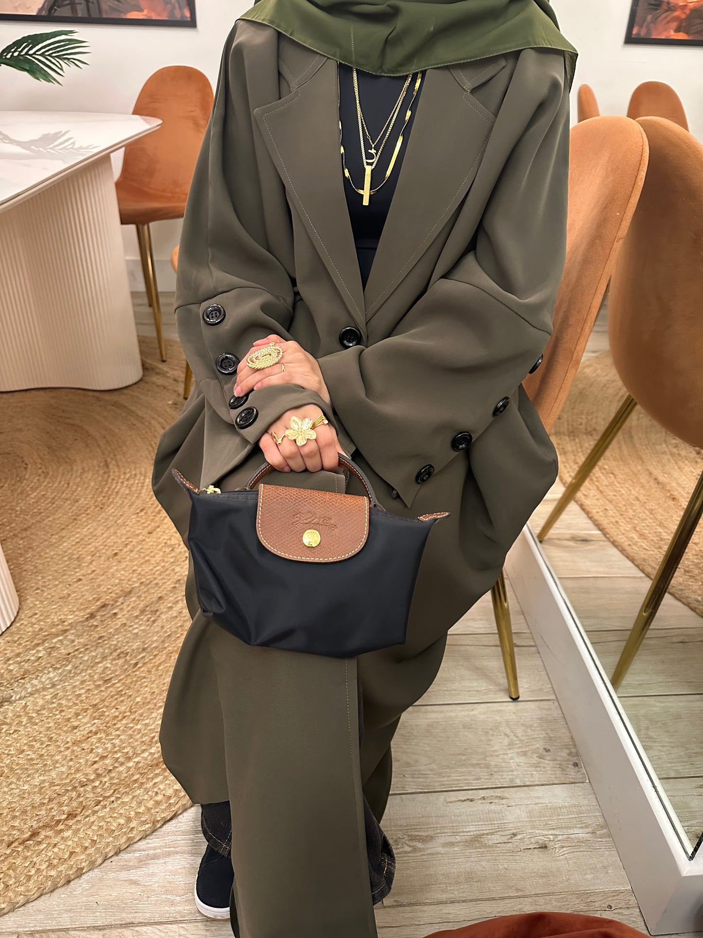 Aaliyah Blazer Abaya | Khaki