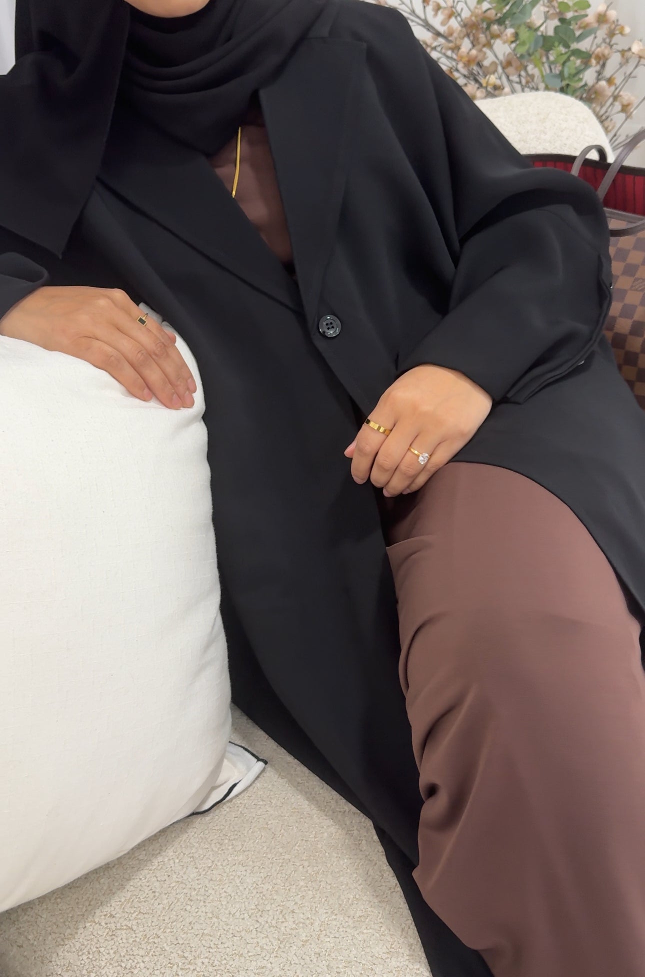 Aaliyah Blazer Abaya | Black