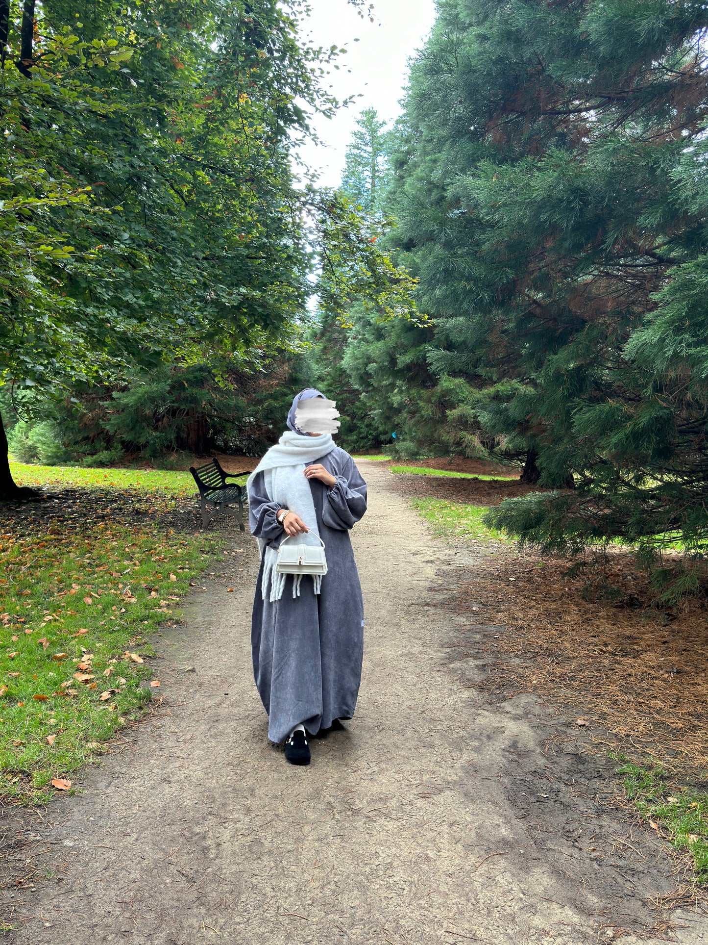 Corduroy Abaya | GREY