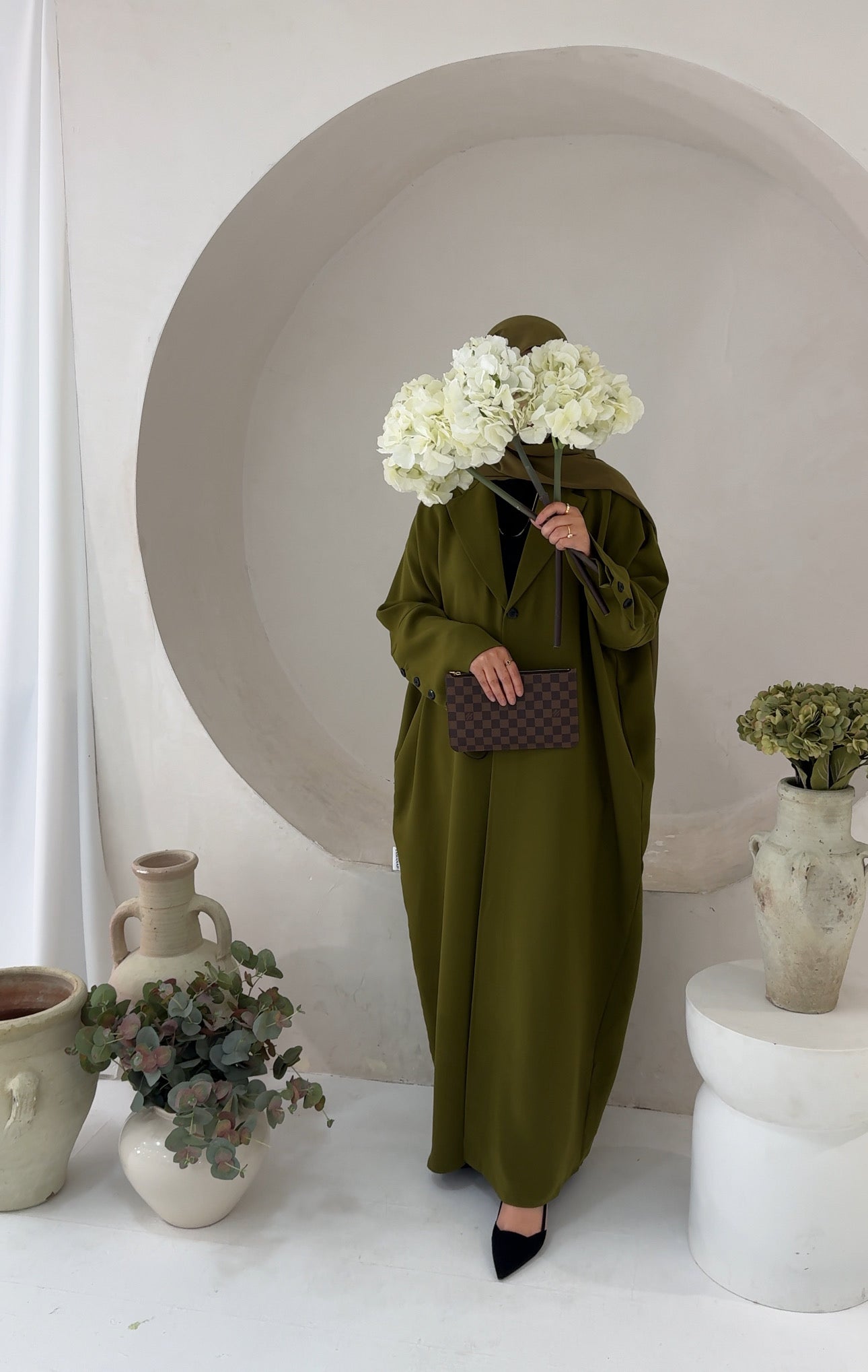 Aaliyah Blazer Abaya | Olive