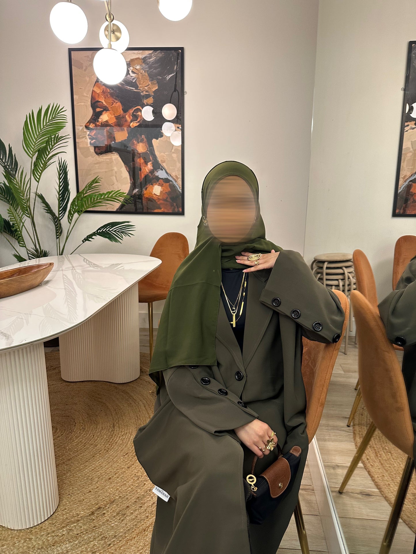 Aaliyah Blazer Abaya | Khaki