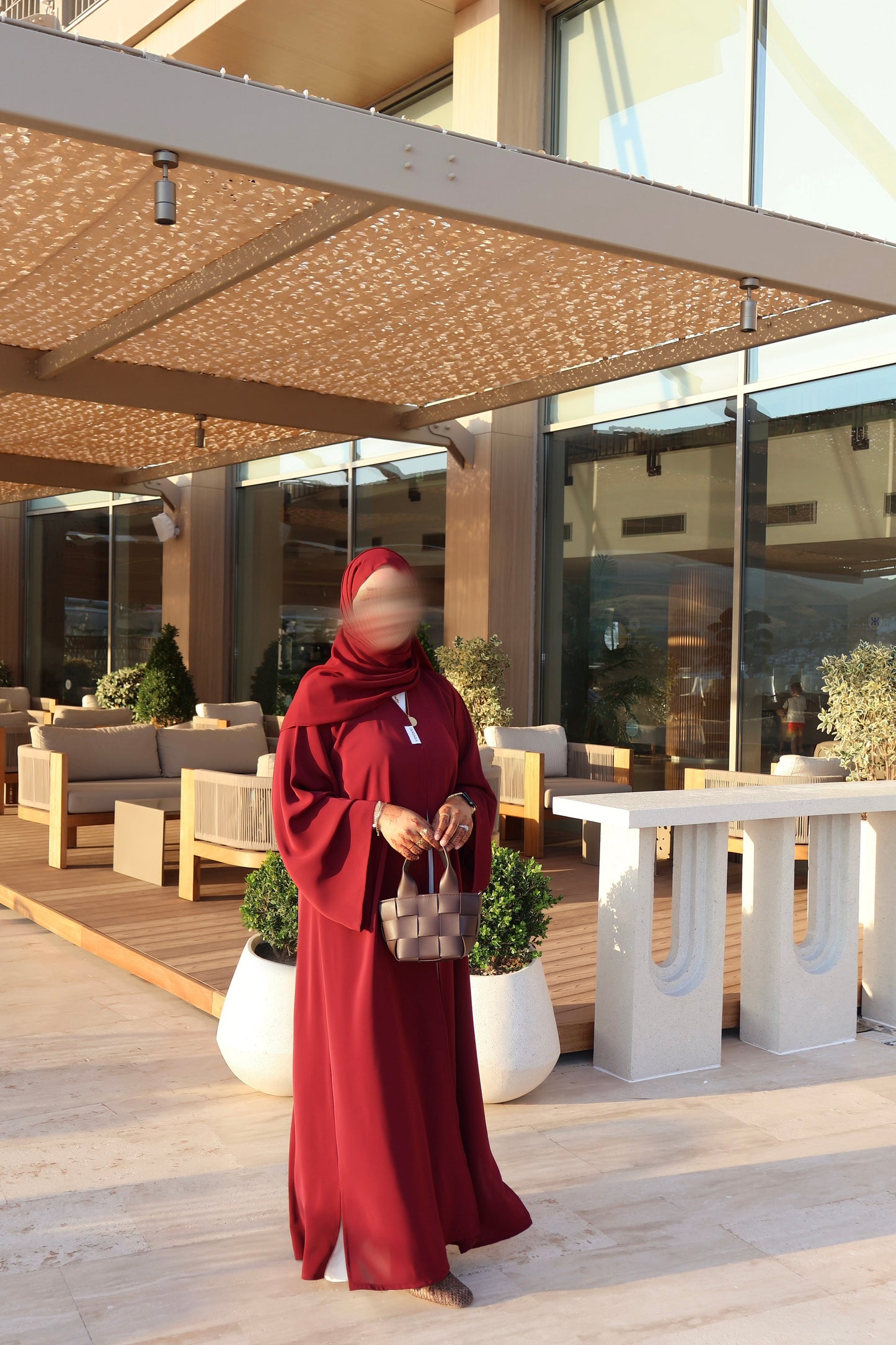 Burgundy Essential Abaya