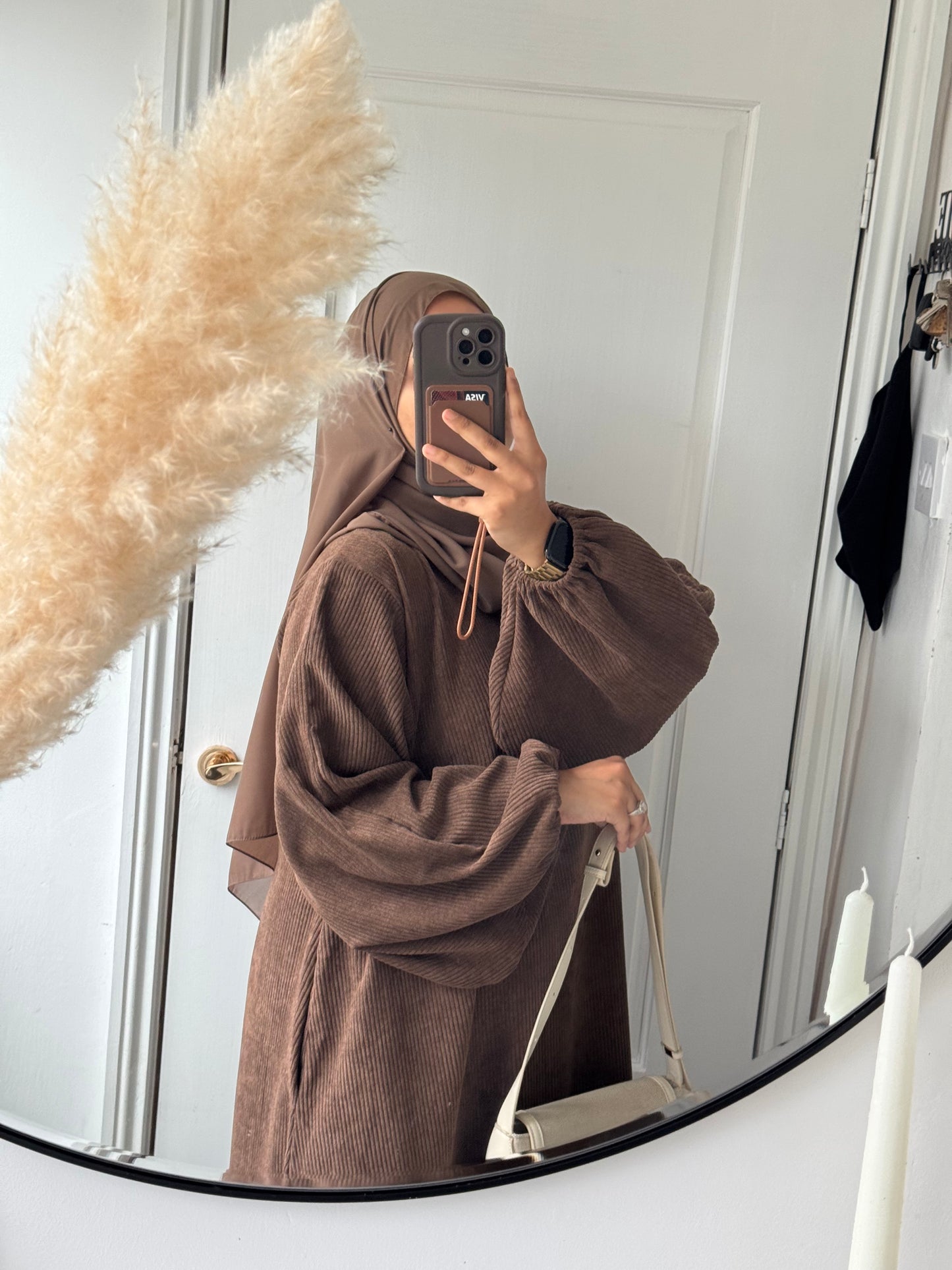 Corduroy Abaya | Cocoa Brown