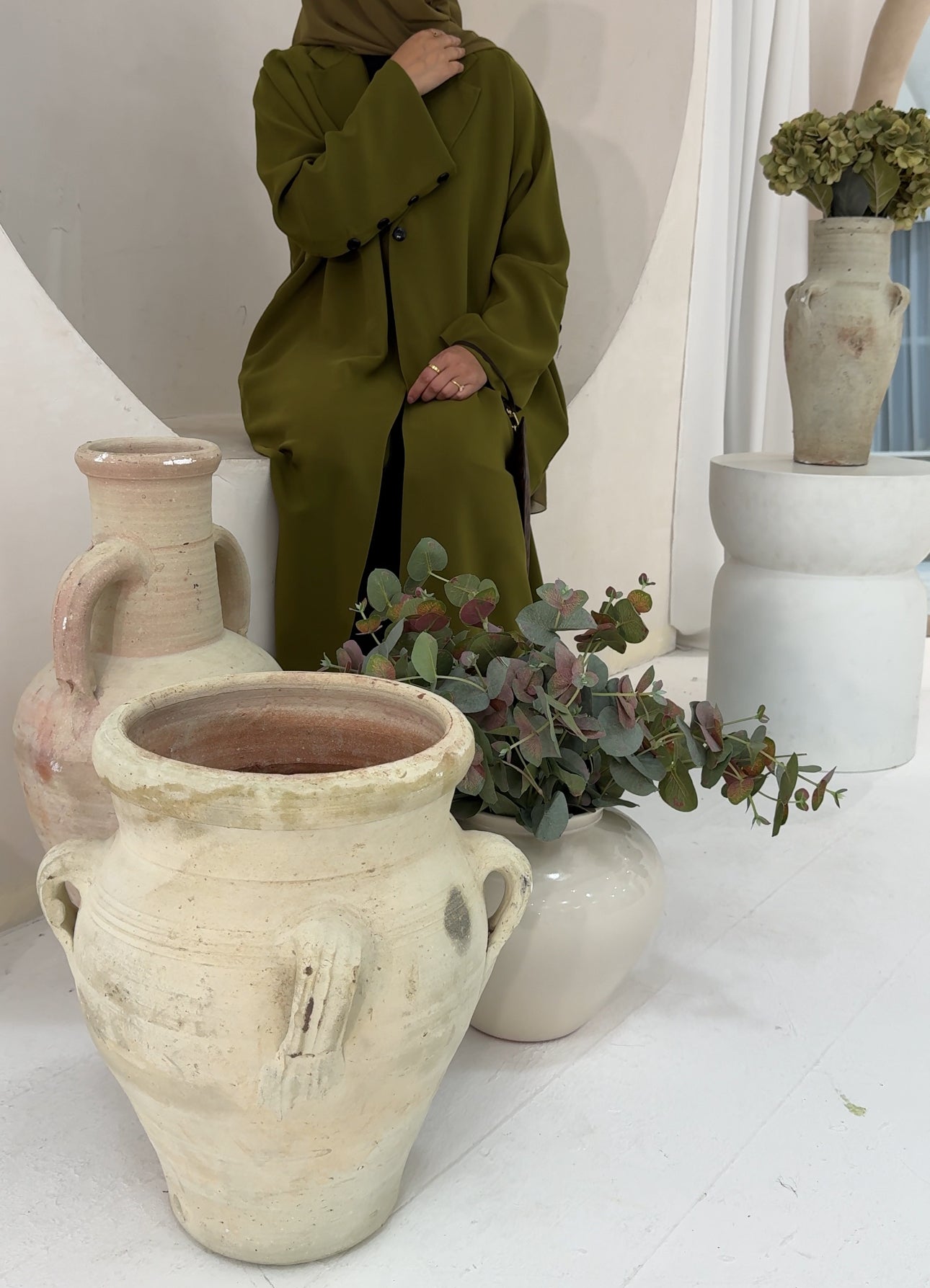 Aaliyah Blazer Abaya | Olive