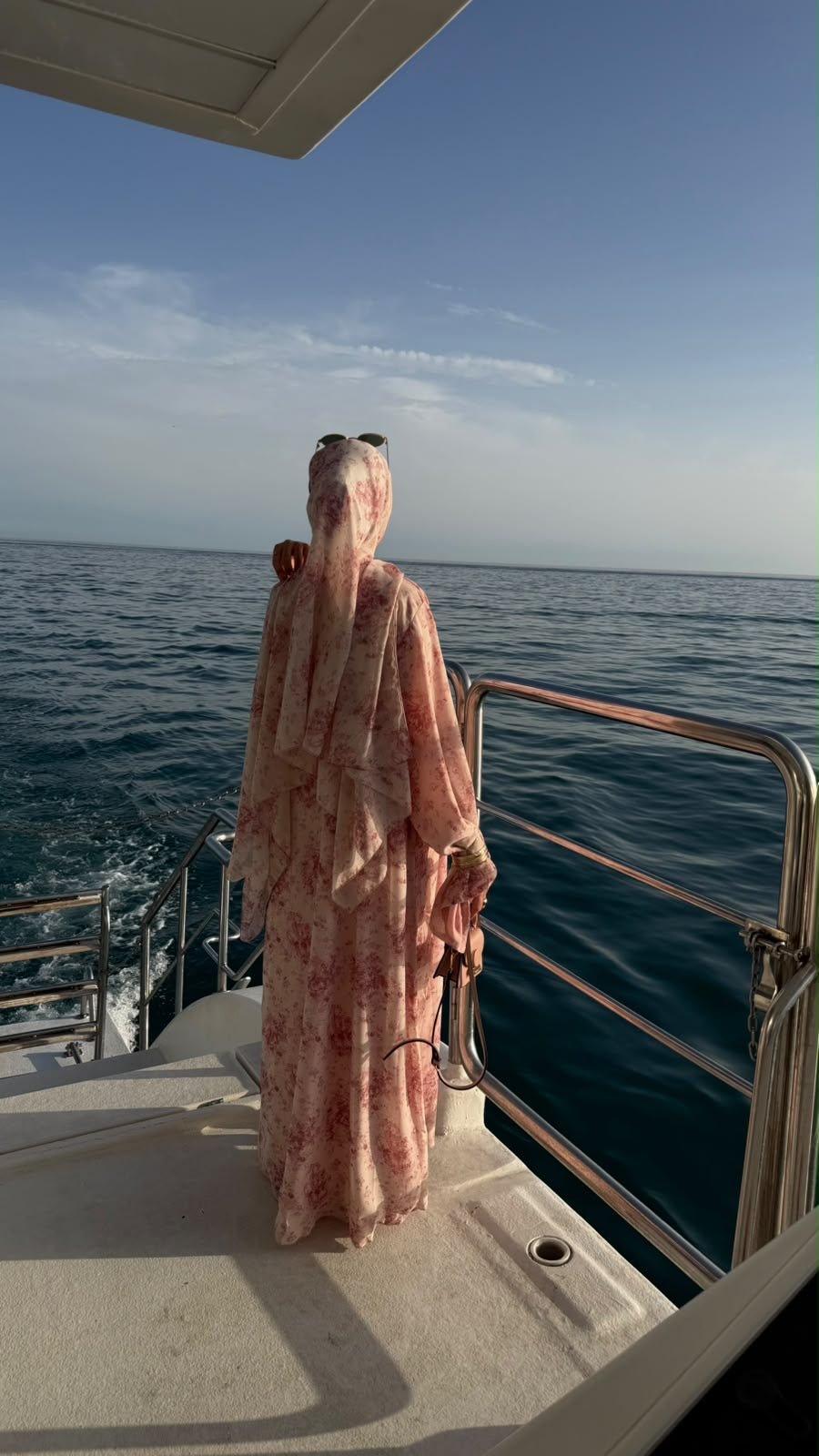 Soleil | Rose Mist | Floral Print Chiffon Abaya
