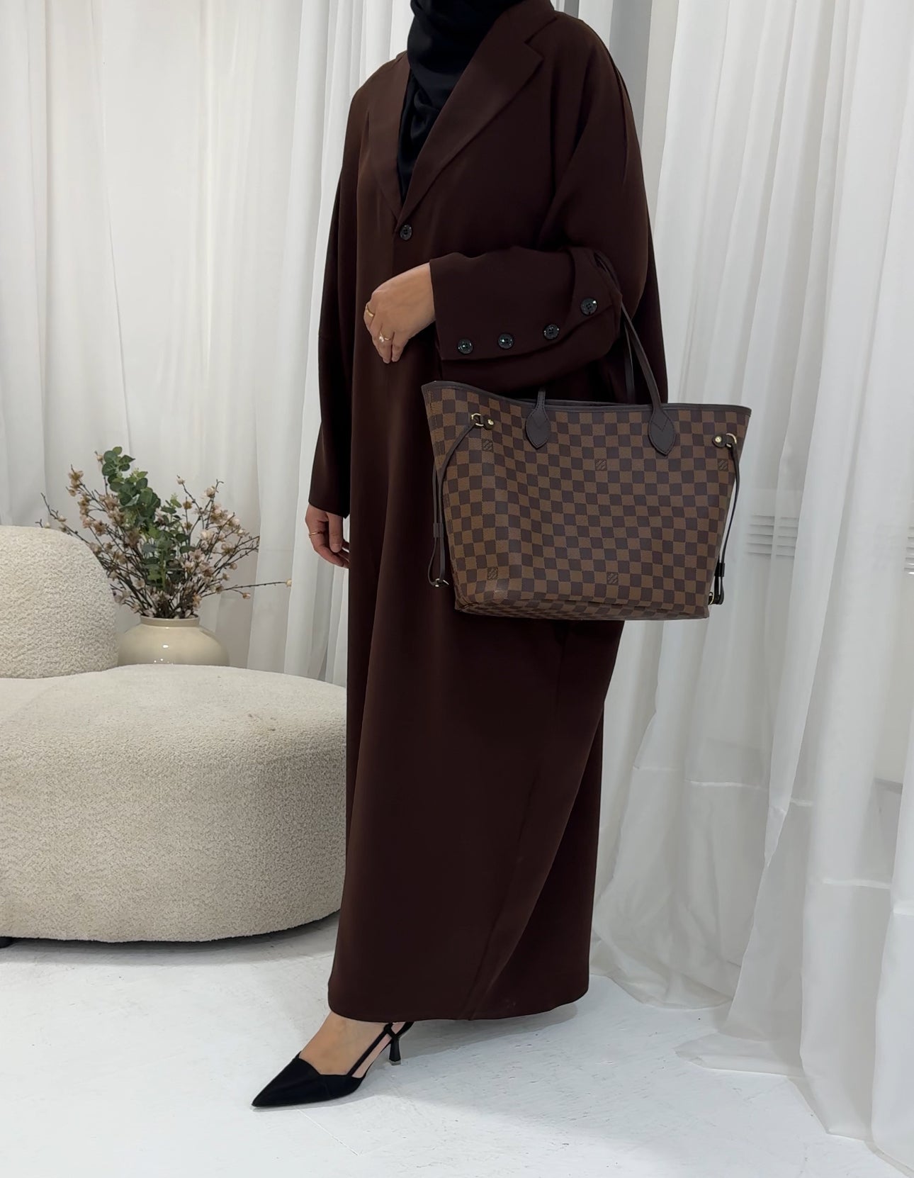 Aaliyah Blazer Abaya | Brown
