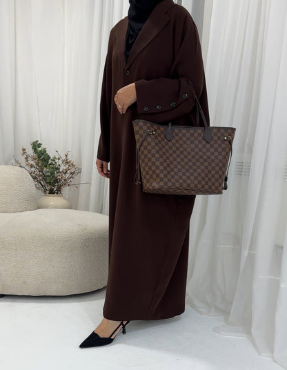 Aaliyah Blazer Abaya | Brown