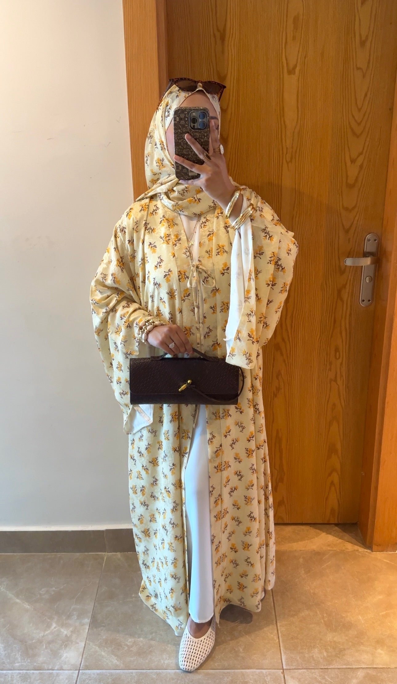 Soleil | Buttercup Bloom | Floral Print Chiffon Abaya