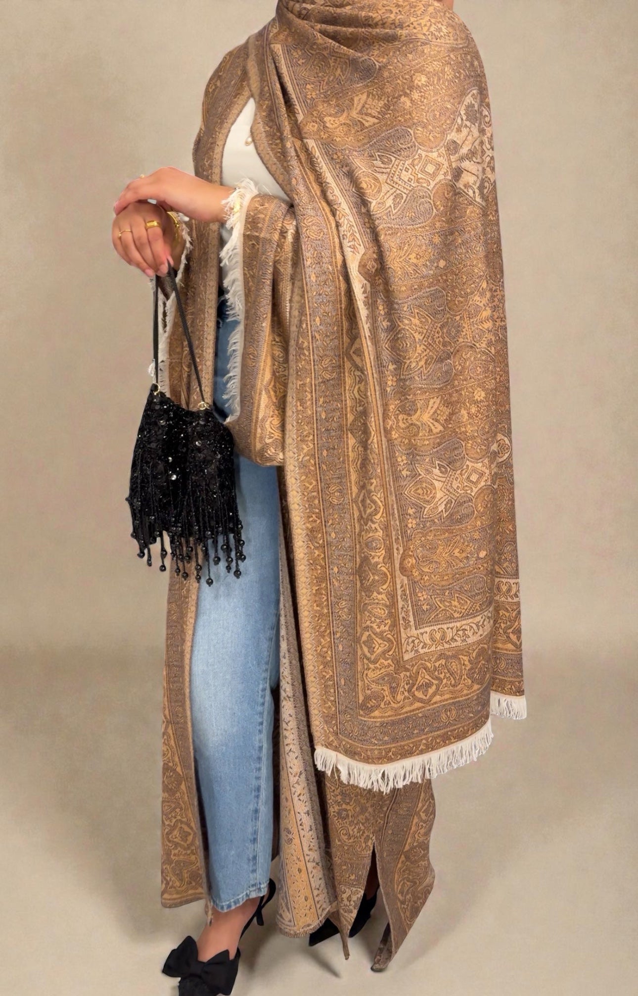 Pashmina Abaya | Golden Amber