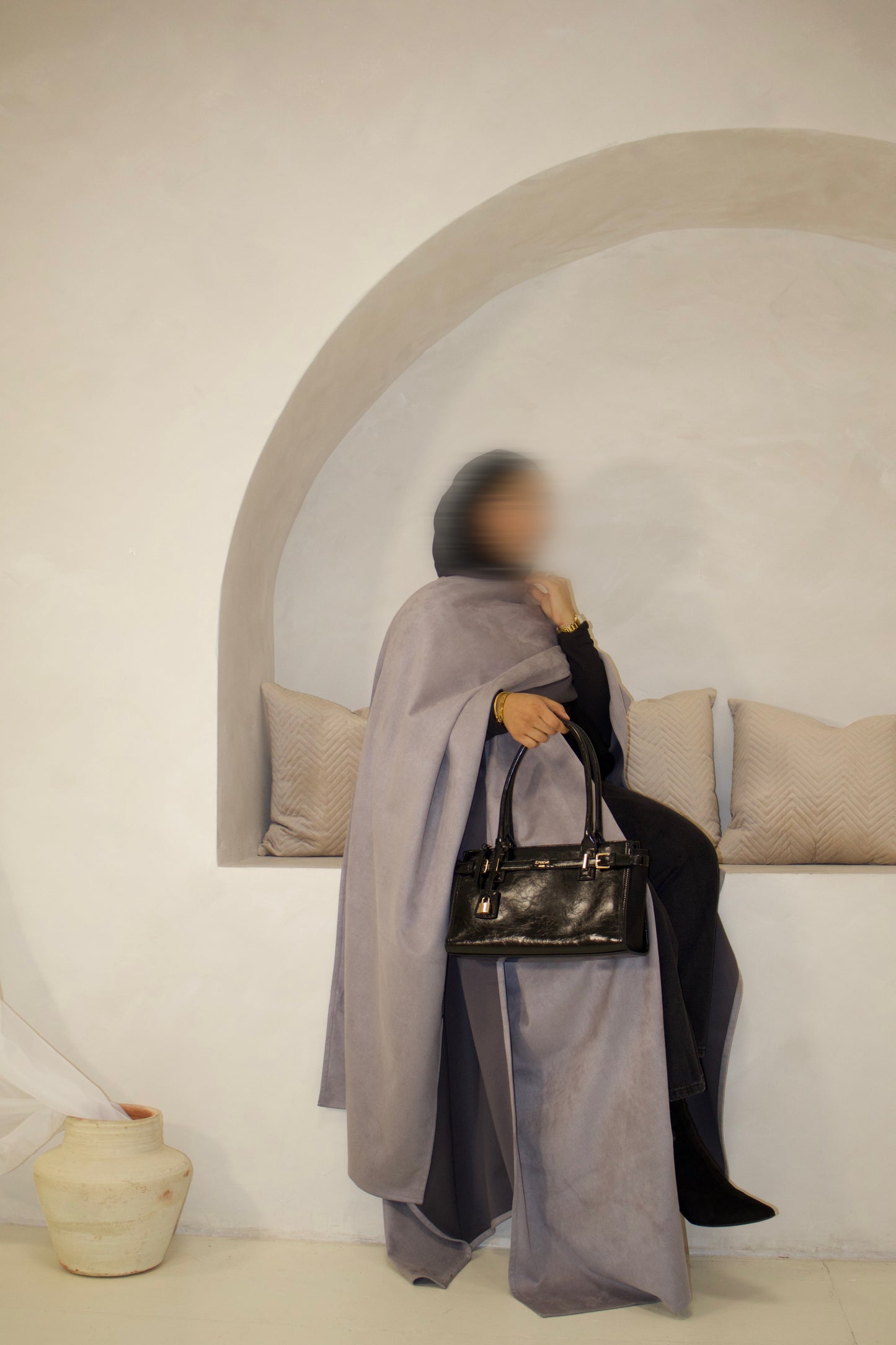 Suede Cape Abaya (Minor Fault)