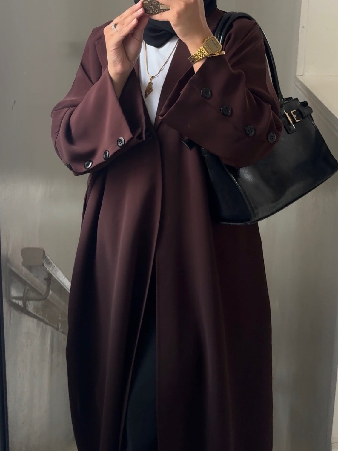 Aaliyah Blazer Abaya | Brown