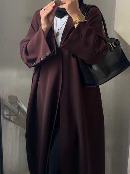 Aaliyah Blazer Abaya | Brown