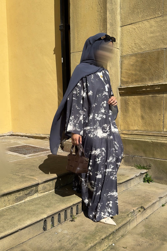 Marble Print Navy
