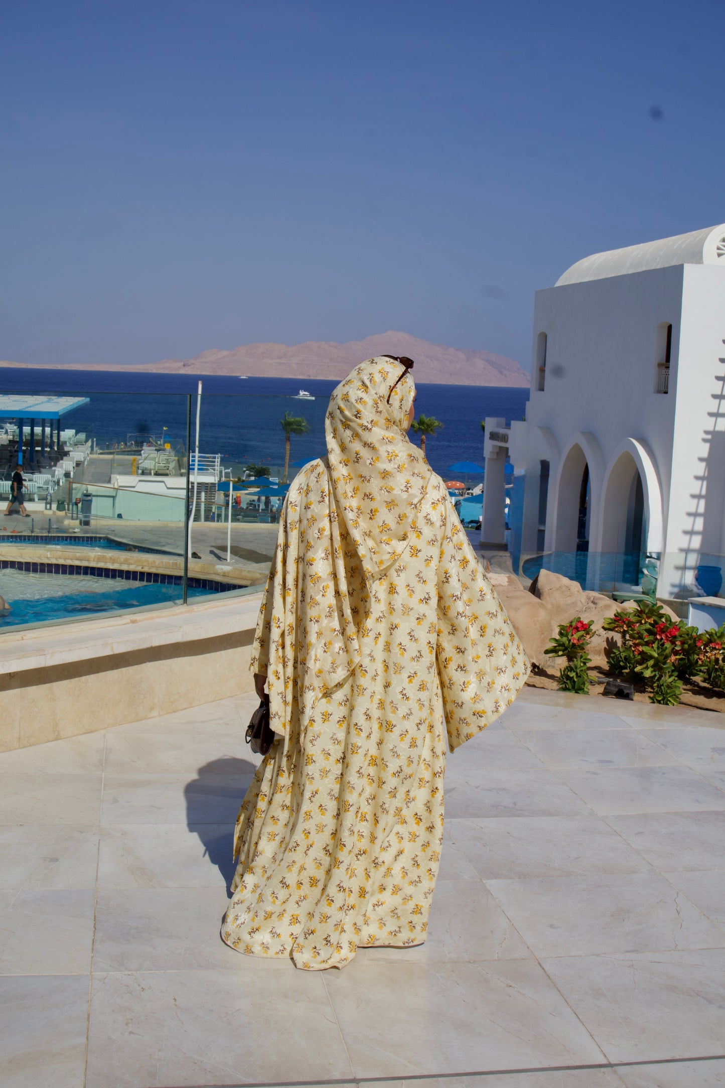 Soleil | Buttercup Bloom | Floral Print Chiffon Abaya