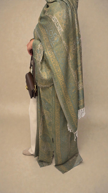 Pashmina Abaya | Olive Glow