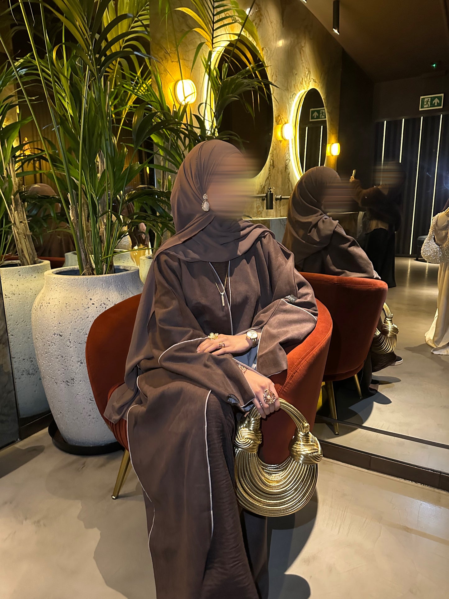 Deep Mocha Suede Abaya