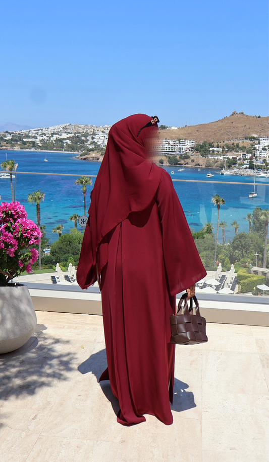 Burgundy Essential Abaya