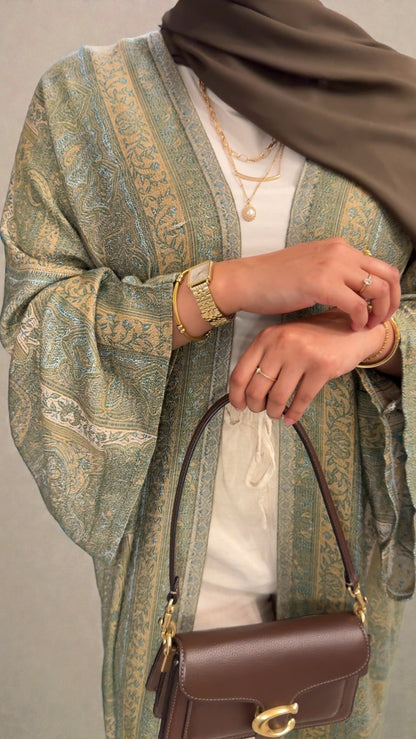 Pashmina Abaya | Olive Glow