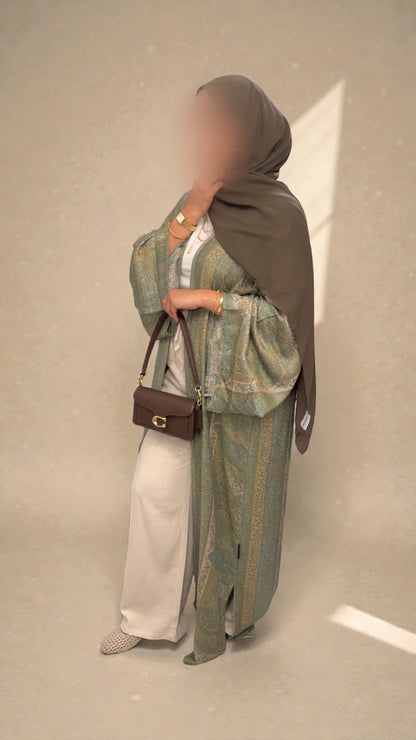 Pashmina Abaya | Olive Glow