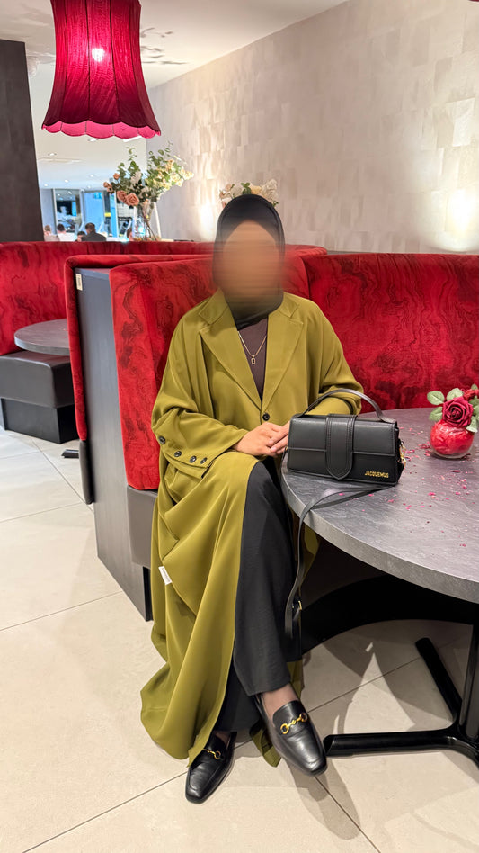 Aaliyah Blazer Abaya | Olive