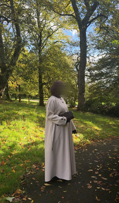 Elara Pinestripe Abaya Coat