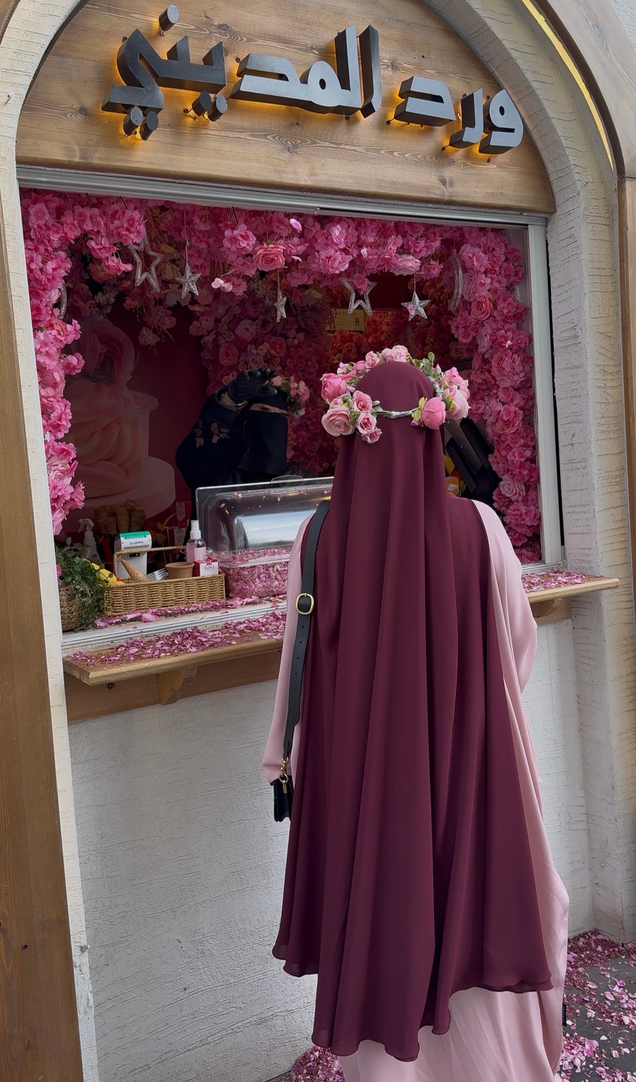 Premium Open Side Khimar with Matching Half Niqab