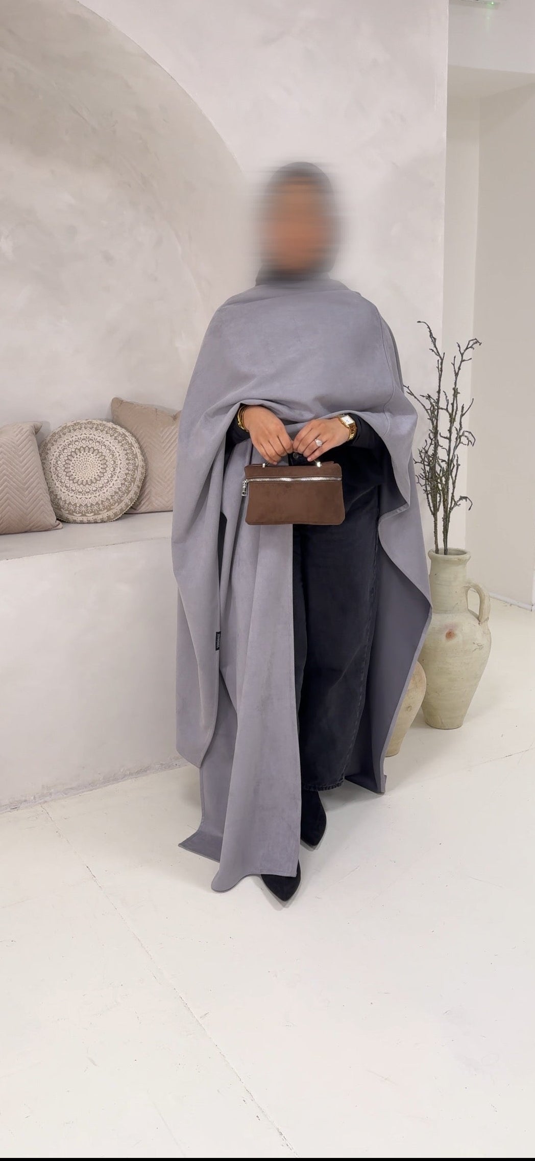 Suede Cape Abaya (Minor Fault)