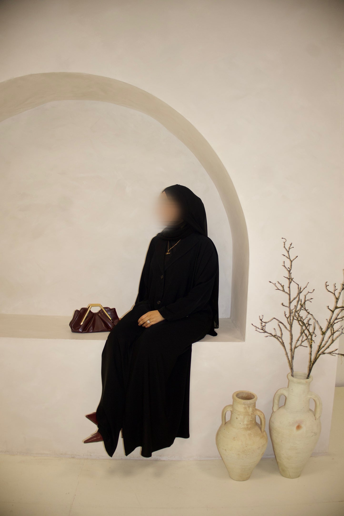 Black Nida Blazer Abaya