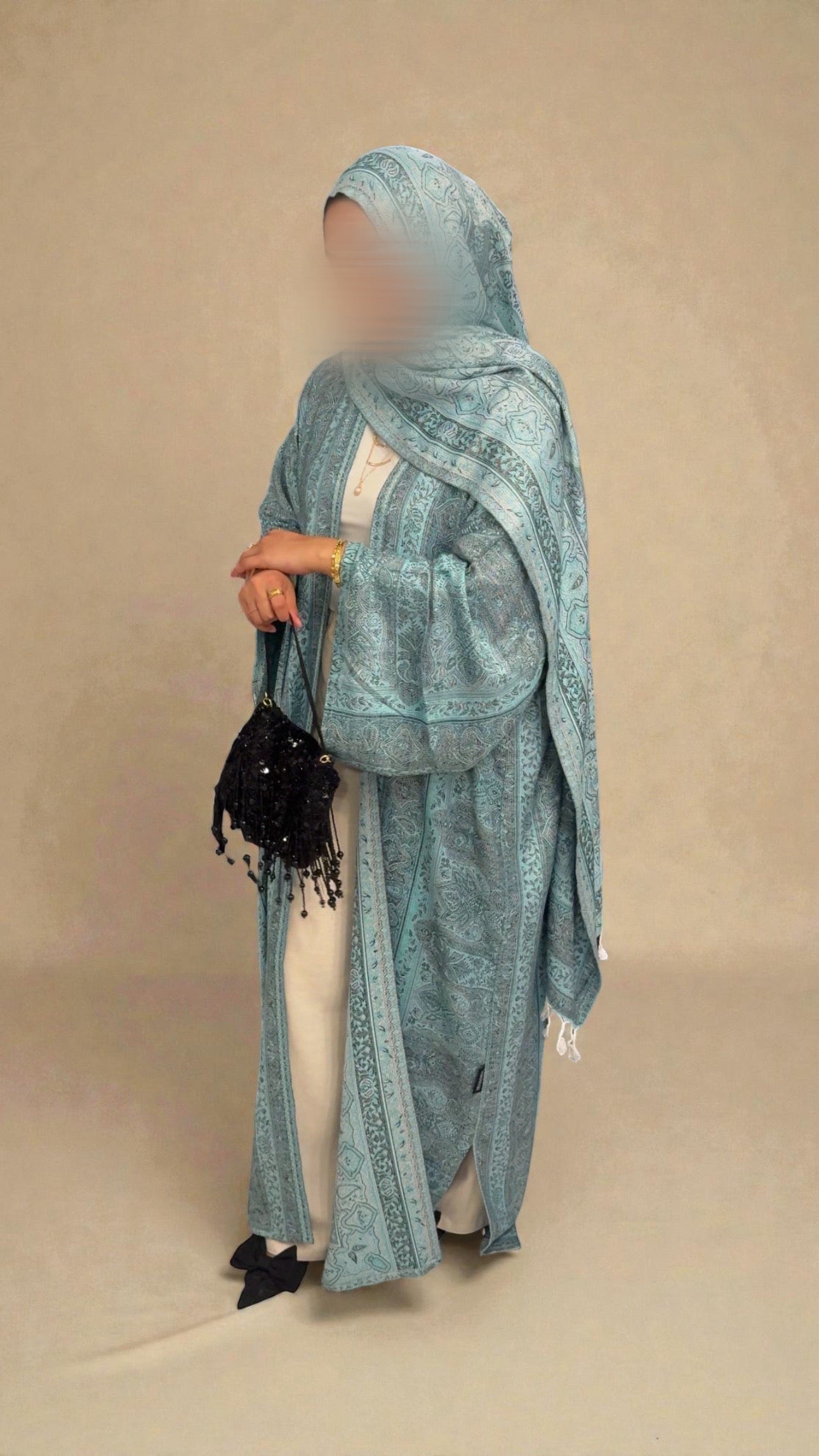 Pashmina Abaya | Ice Blue
