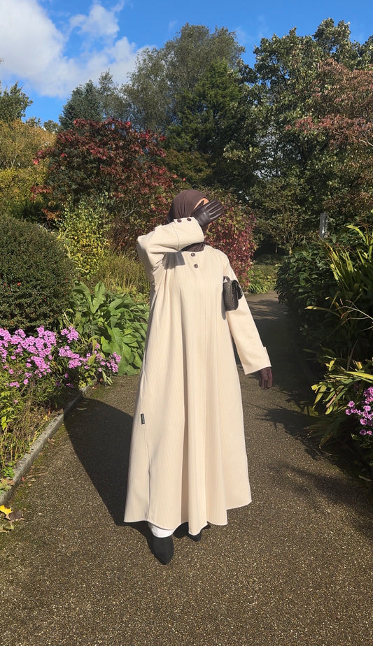 Elara Pinestripe Abaya Coat