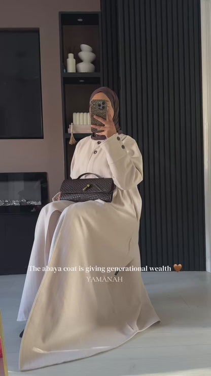 Elara Pinestripe Abaya Coat